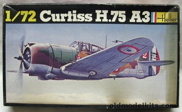 Heller 1/72 Curtiss Hawk 75 A3 - Markings for Ace Marin la Meslee, 214 plastic model kit